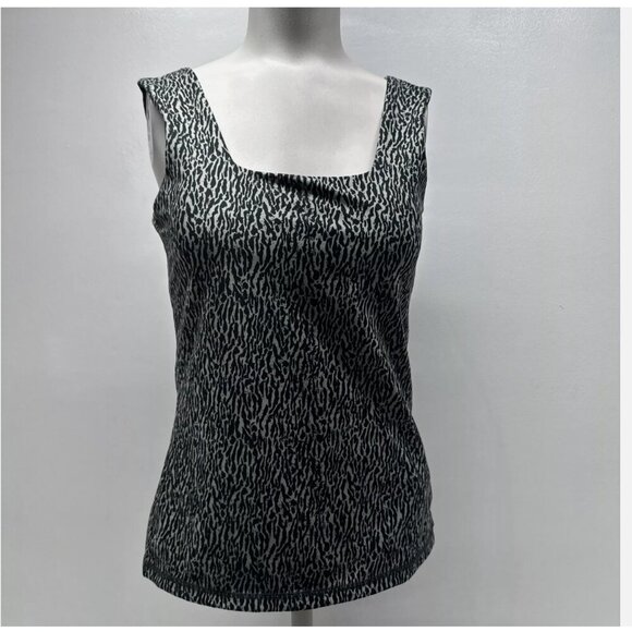 Varley Aletta Vest Low Impact Tank Top Built In Padded Bra Cheetah Print Large - Picture 1 of 7